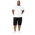 Black - Side - Duke Mens D555 John Cotton Lightweight Kingsize Cargo Shorts