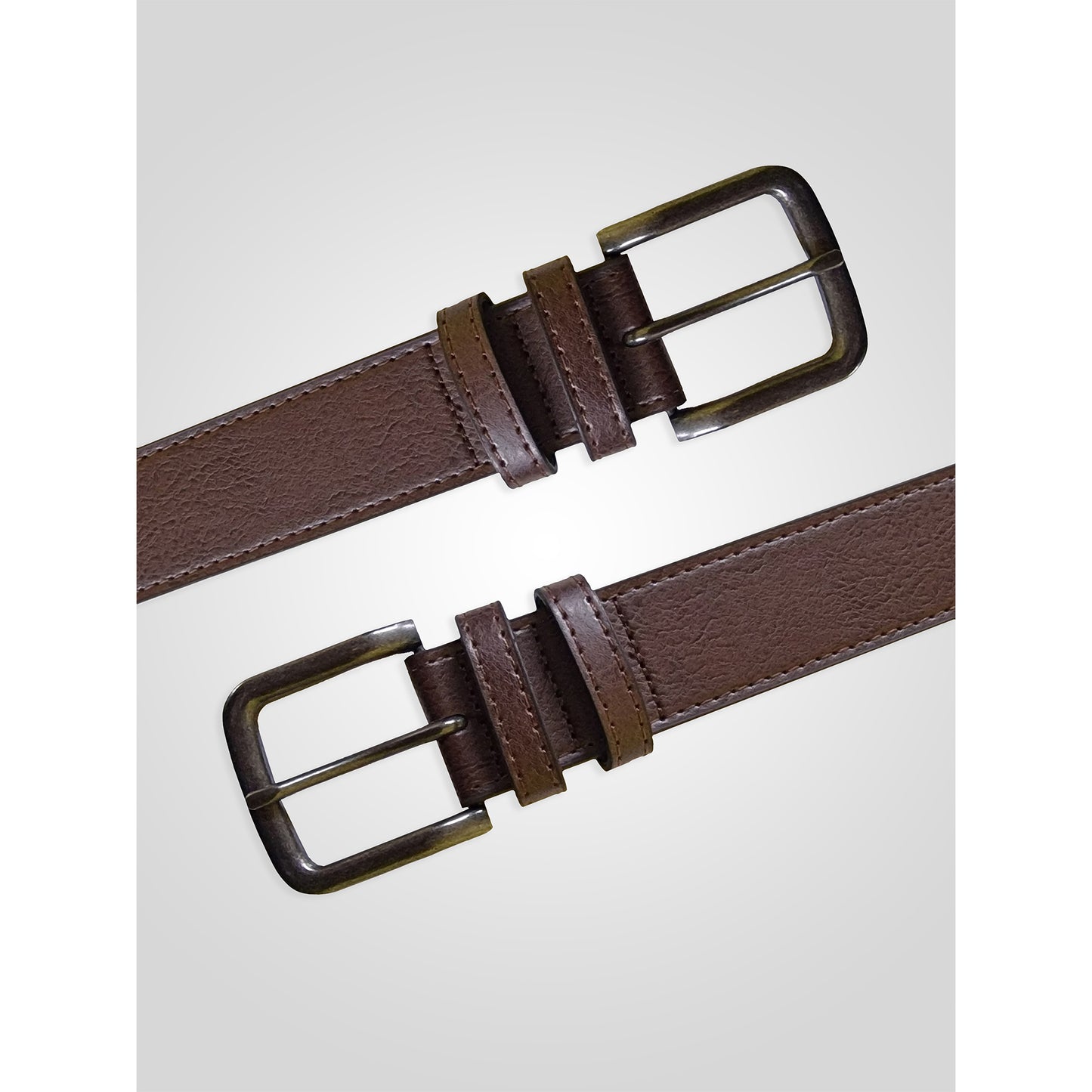 Brown - Lifestyle - Duke D555 Archie Bonded Leather Waist Belt