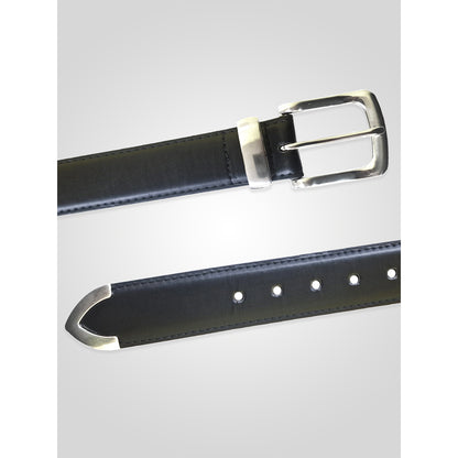 Black - Lifestyle - Duke Mens D555 Joseph Bonded Leather Metal Tip Waist Belt