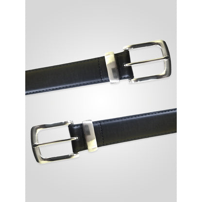 Black - Pack Shot - Duke Mens D555 Joseph Bonded Leather Metal Tip Waist Belt