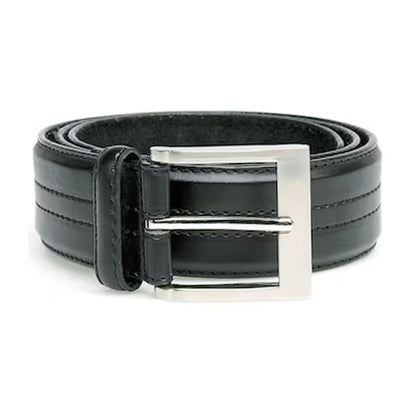 Black - Front - Duke D555 Harley Stitched Waist Belt
