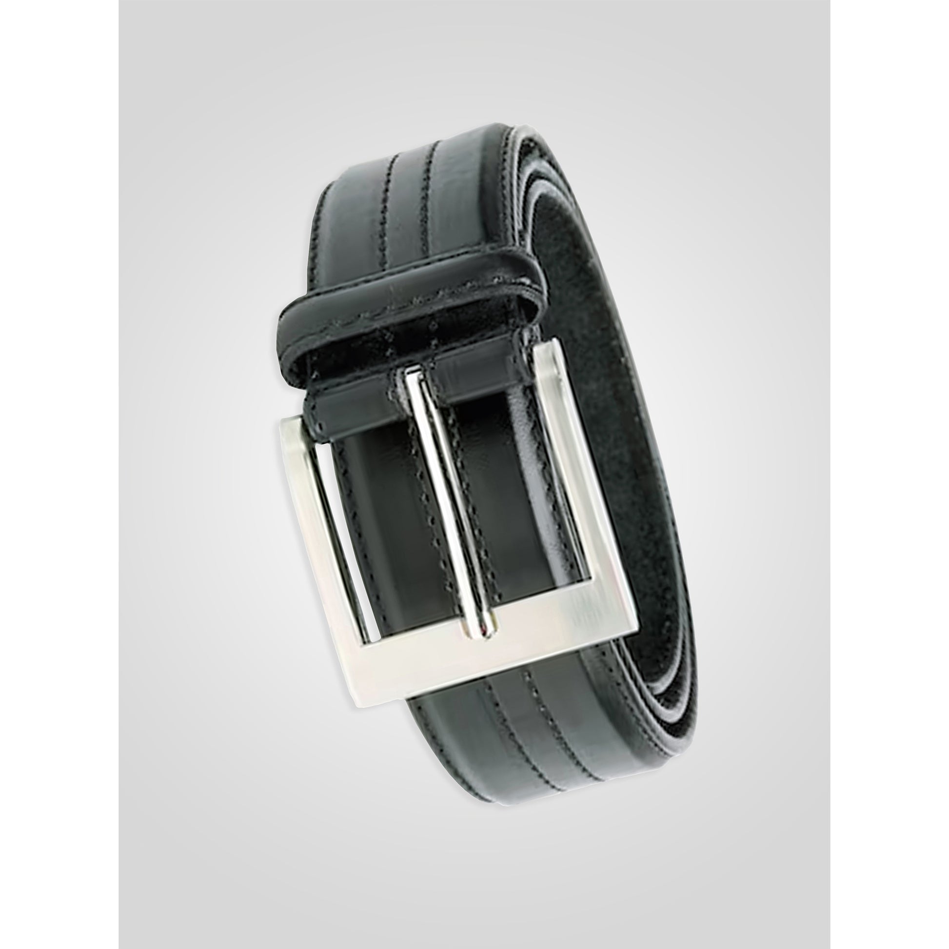 Black - Back - Duke D555 Harley Stitched Waist Belt
