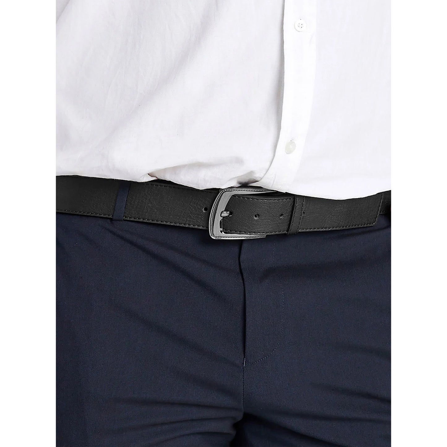 Black - Pack Shot - Duke Mens D555 Samuel Bonded Leather Waist Belt