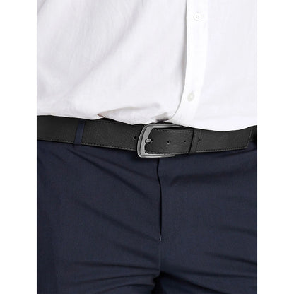 Black - Pack Shot - Duke Mens D555 Samuel Bonded Leather Waist Belt