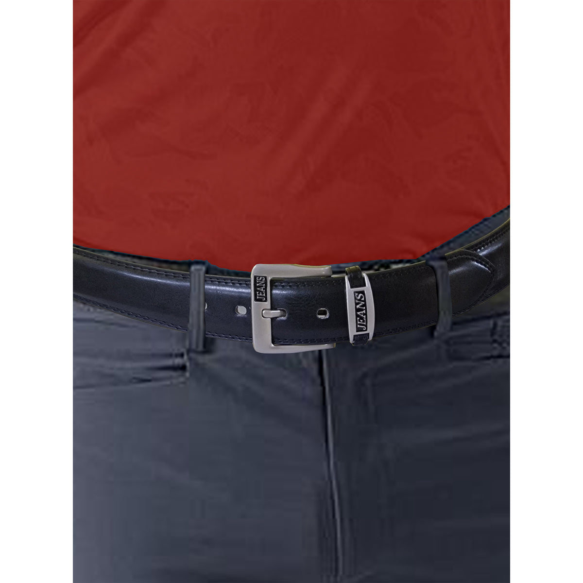 Black - Pack Shot - Duke Mens D555 Kenny Bonded Leather Waist Belt