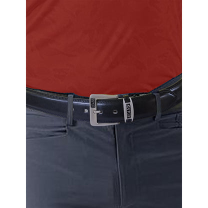 Black - Pack Shot - Duke Mens D555 Kenny Bonded Leather Waist Belt