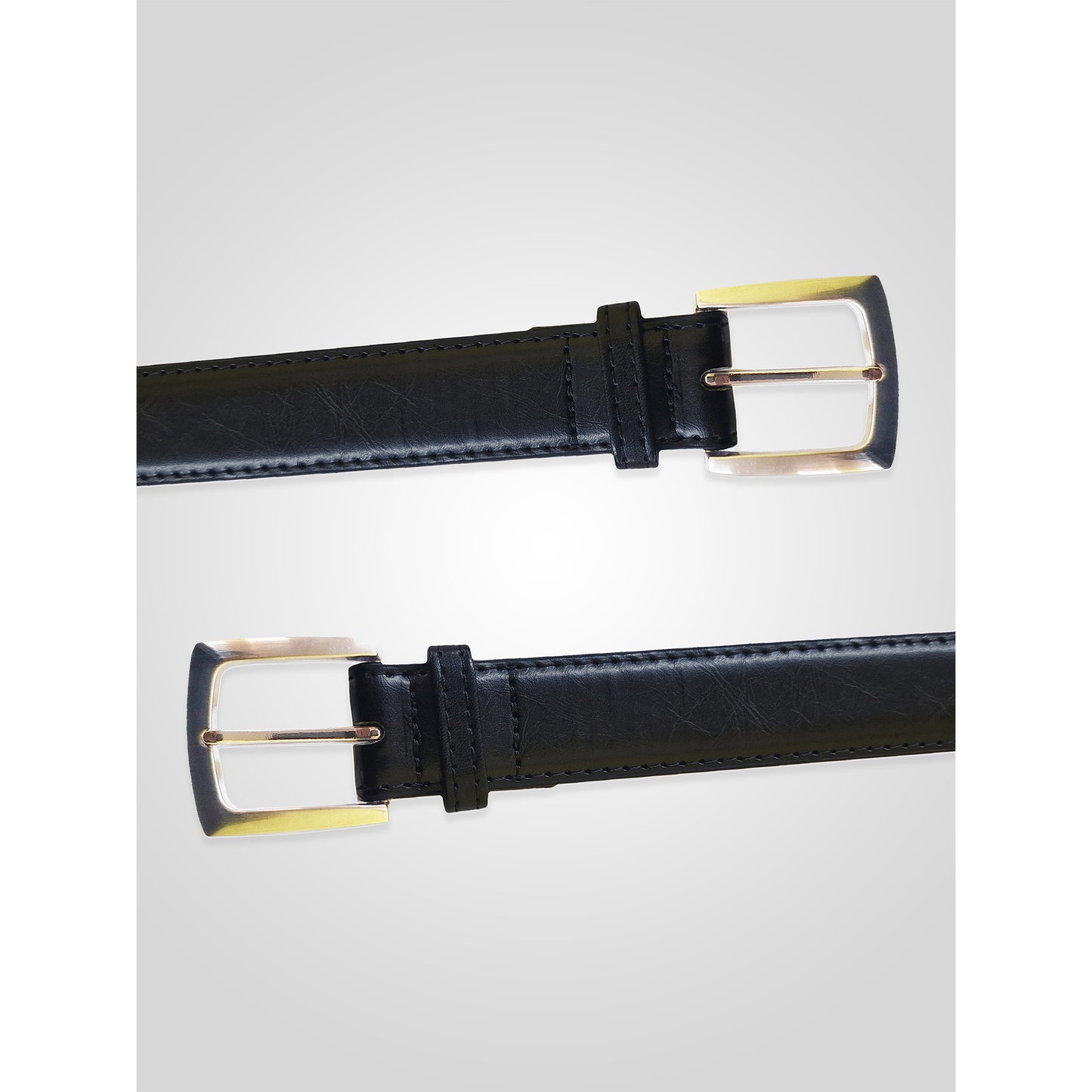 Black - Lifestyle - Duke Mens D555 Lewis Plain Bonded Leather Belt