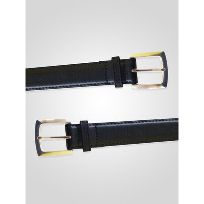 Black - Lifestyle - Duke Mens D555 Lewis Plain Bonded Leather Belt