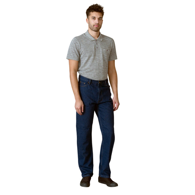 Indigo - Side - Duke Mens D555 Rockford Denim Comfort Jeans
