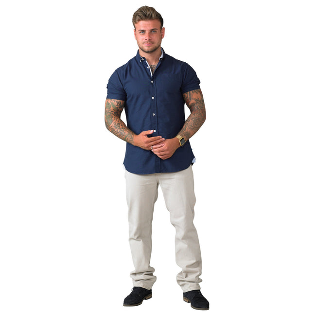 Stone - Side - Duke Mens D555 Rockford Denim Comfort Jeans