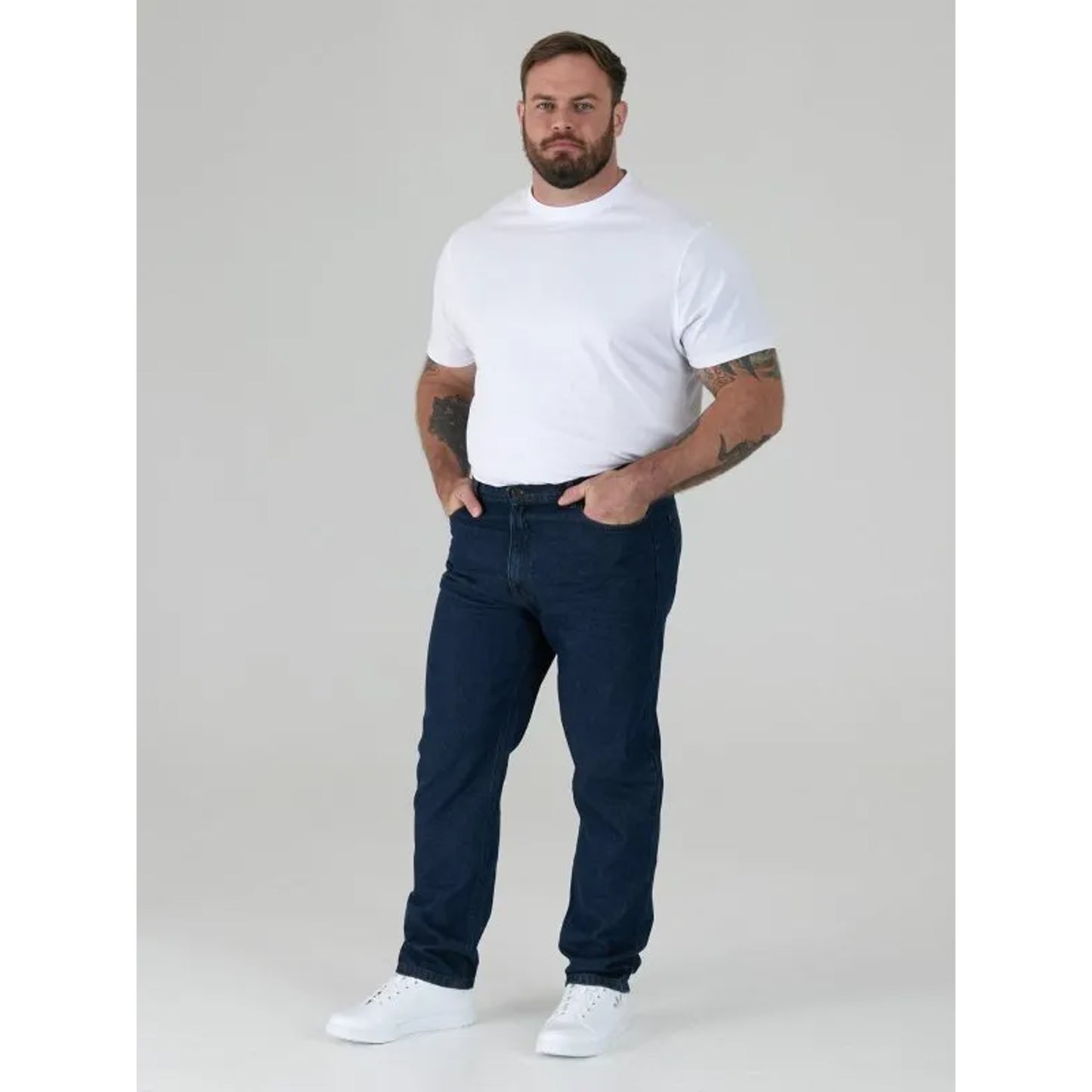 Indigo - Pack Shot - Duke Mens D555 Rockford Denim Comfort Jeans