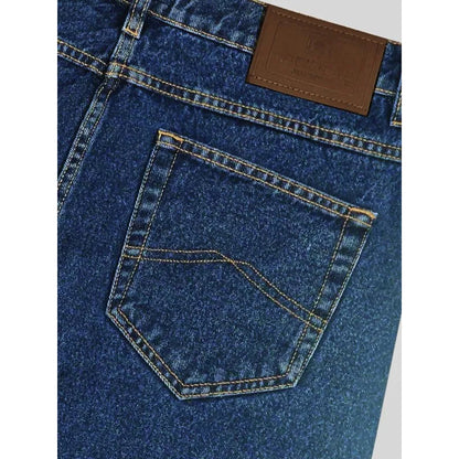 Stonewash - Close up - Duke Mens D555 Rockford Denim Comfort Jeans