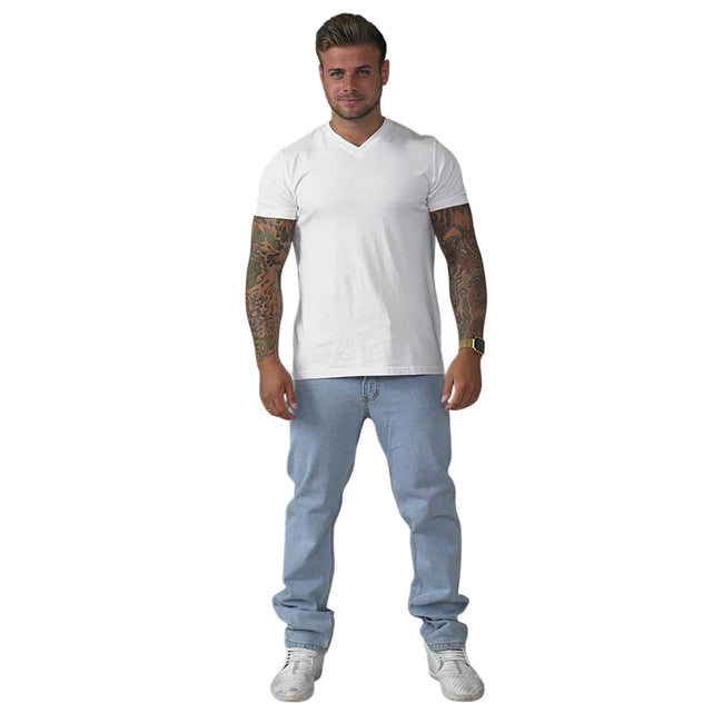 Bleach - Side - Duke Mens D555 Rockford Denim Comfort Jeans