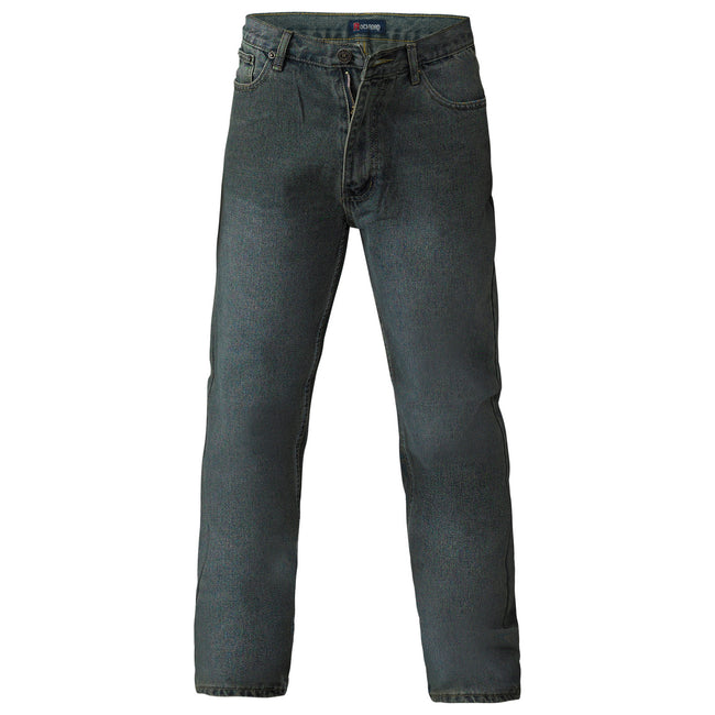 Dirty Denim - Front - Duke Mens D555 Rockford Denim Comfort Jeans