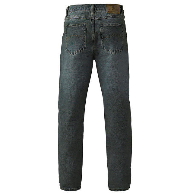 Dirty Denim - Back - Duke Mens D555 Rockford Denim Comfort Jeans
