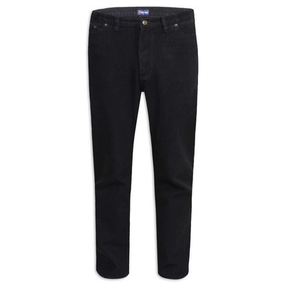 Black - Front - Duke Mens D555 Rockford Denim Comfort Jeans