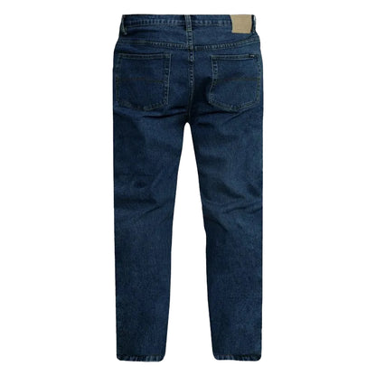 Stonewash - Back - Duke Mens D555 Rockford Carlos Stretch Jeans