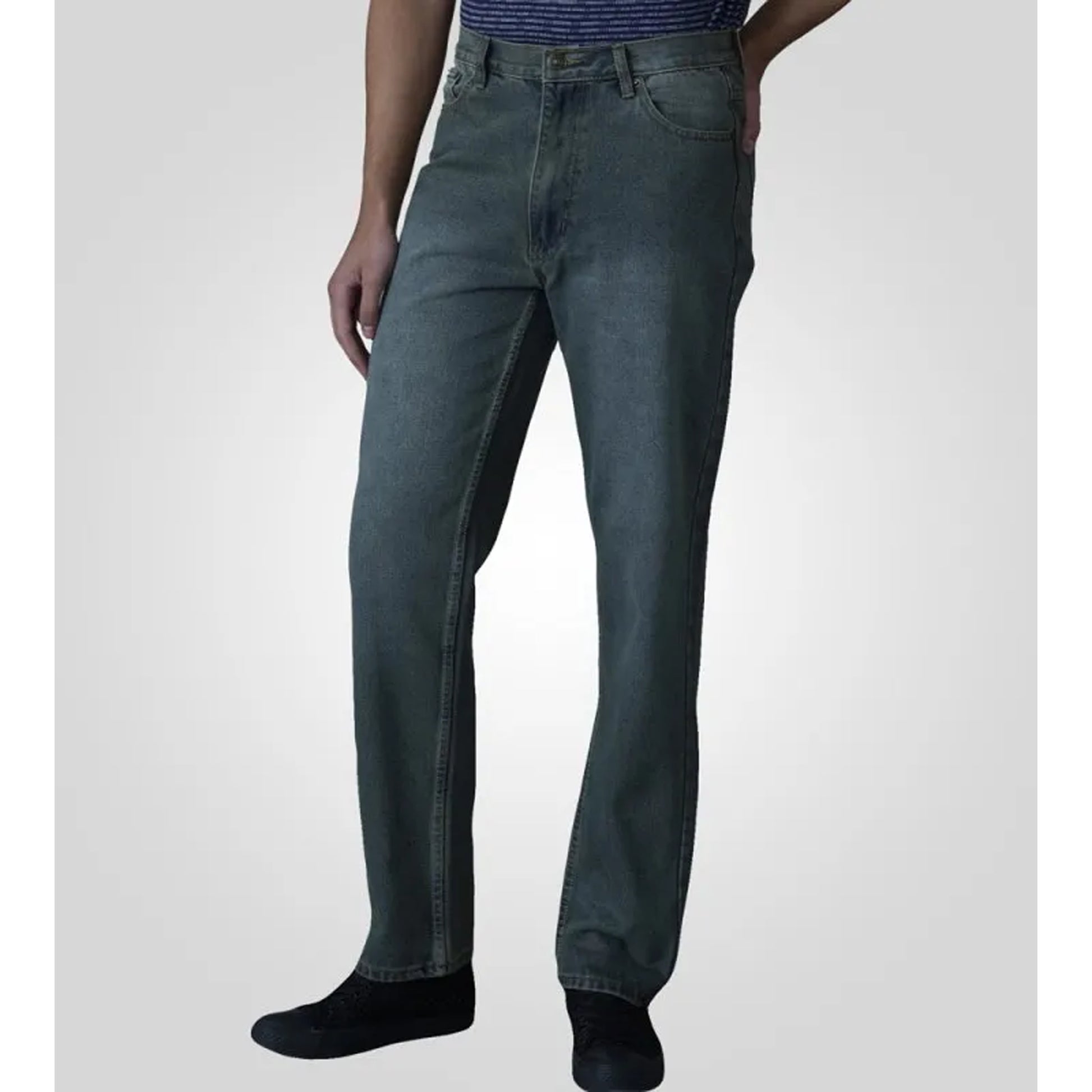 Dirty Denim - Side - Duke Mens D555 Rockford Comfort Kingsize Jeans
