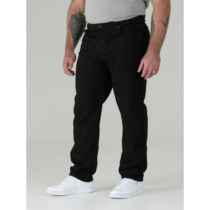 Black - Side - Duke Mens D555 Rockford Comfort Kingsize Jeans