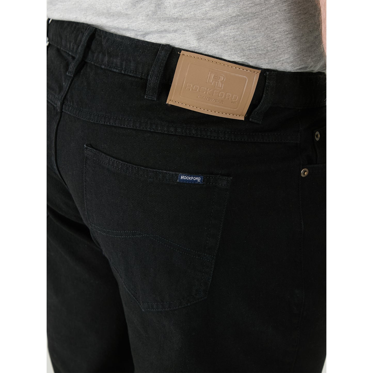Black - Pack Shot - Duke Mens D555 Rockford Comfort Kingsize Jeans