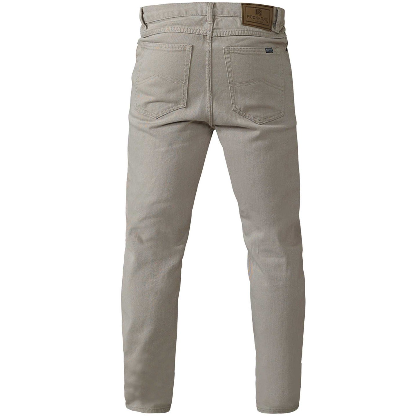 Stone - Back - Duke Mens D555 Rockford Comfort Kingsize Jeans