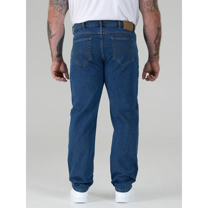 Stonewash - Side - Duke Mens D555 Rockford Comfort Kingsize Jeans