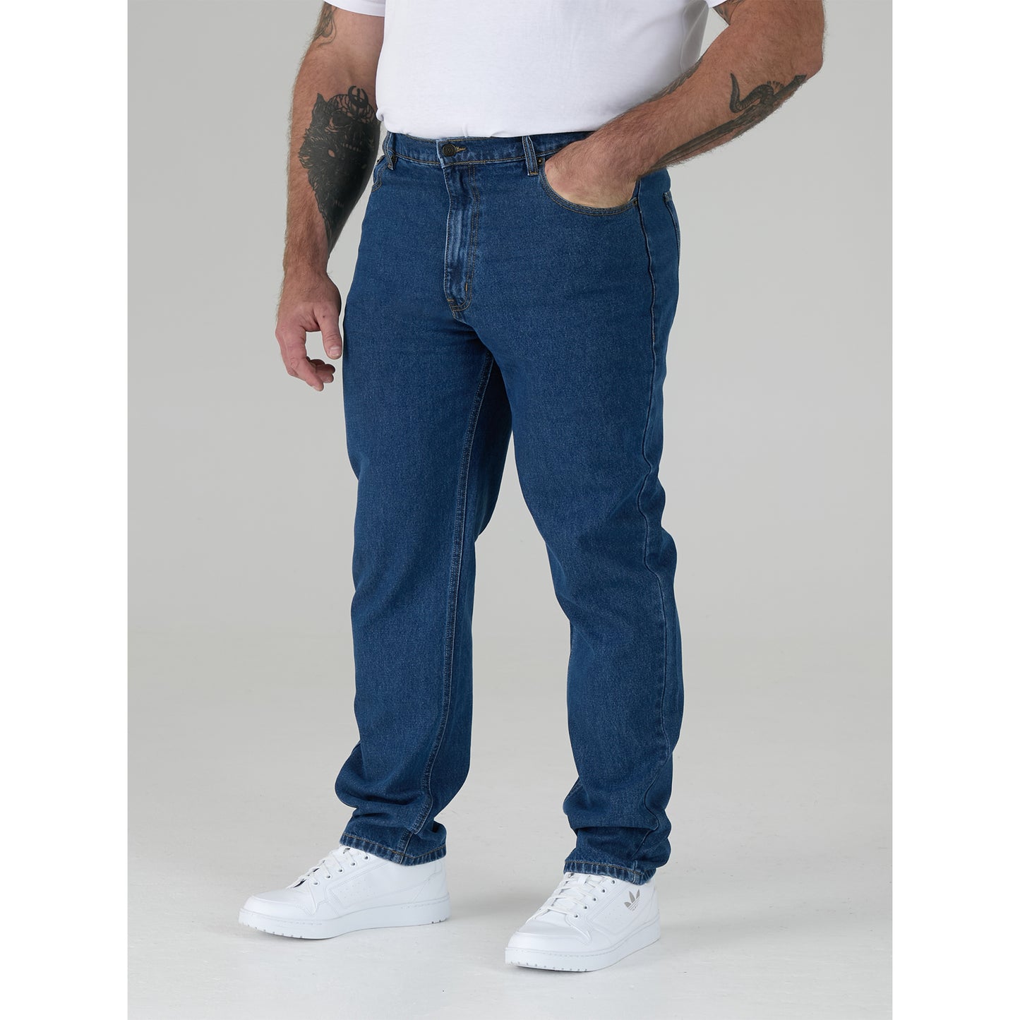 Stonewash - Lifestyle - Duke Mens D555 Rockford Comfort Kingsize Jeans