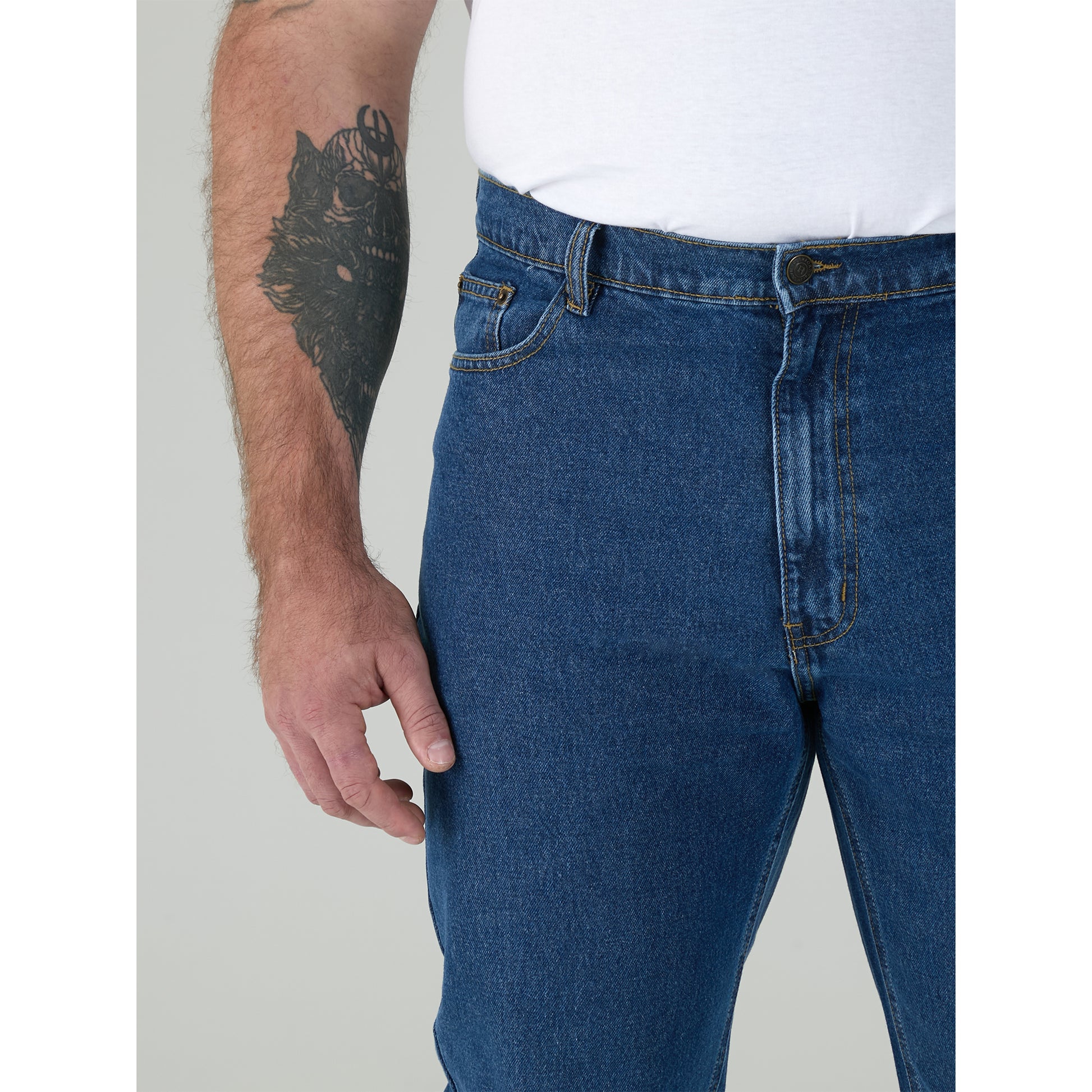 Stonewash - Pack Shot - Duke Mens D555 Rockford Comfort Kingsize Jeans