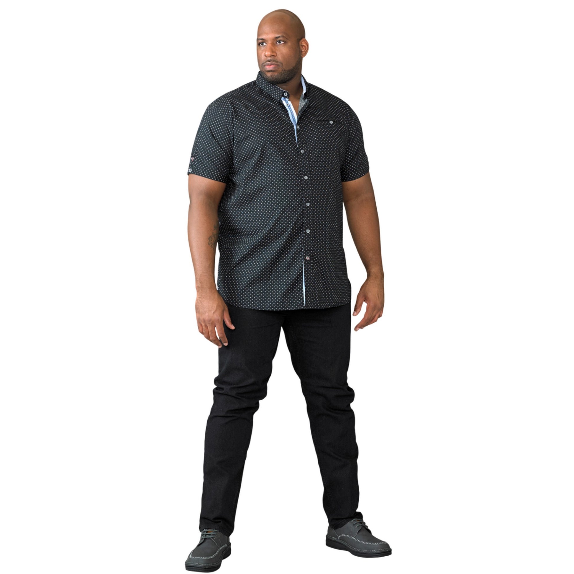 Black - Side - Duke Mens D555 Rockford Carlos Stretch Jeans