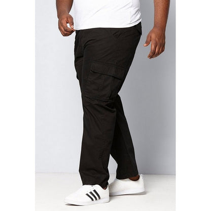 Black - Lifestyle - Duke London Mens Tall Fit Cotton Cargo Trousers