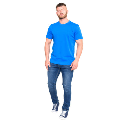 Blue - Side - Duke Mens D555 Flyers 2 Crew Neck T-Shirt