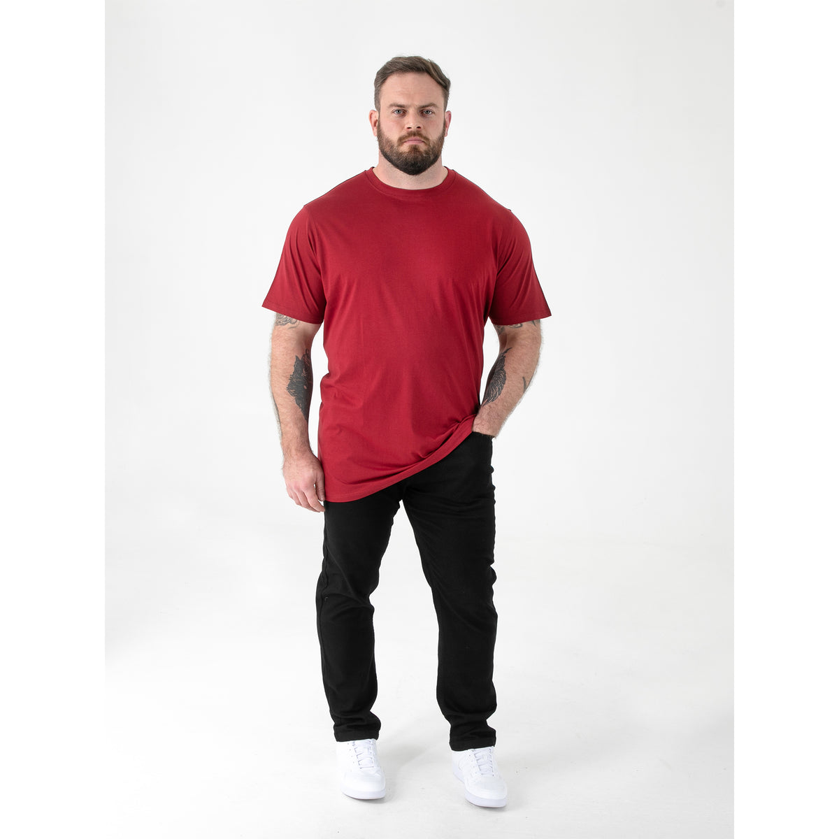 Red - Pack Shot - Duke Mens D555 Flyers 2 Crew Neck T-Shirt