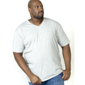 Grey Melange - Back - D555 Mens Signature-1 V-Neck T-Shirt