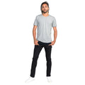 Grey Melange - Side - D555 Mens Signature-1 V-Neck T-Shirt