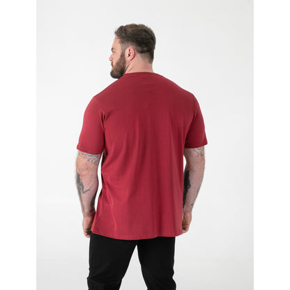 Red - Side - Duke Mens D555 Signature 2 V Neck T-Shirt