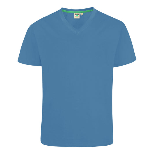 Teal - Front - Duke Mens D555 Signature 2 V Neck T-Shirt
