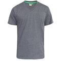 Charcoal Melange - Back - D555 Mens Signature-2 V-Neck T-Shirt