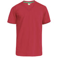 Red - Back - D555 Mens Signature-2 V-Neck T-Shirt