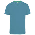 Teal - Back - D555 Mens Signature-2 V-Neck T-Shirt