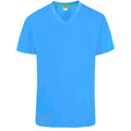 Blue - Front - D555 Mens Signature-2 V-Neck T-Shirt