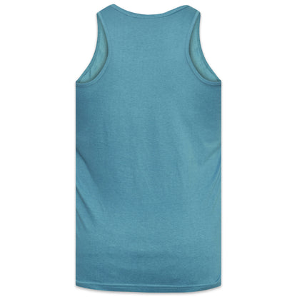 Teal - Back - Duke Mens D555 Fabio Tank Top