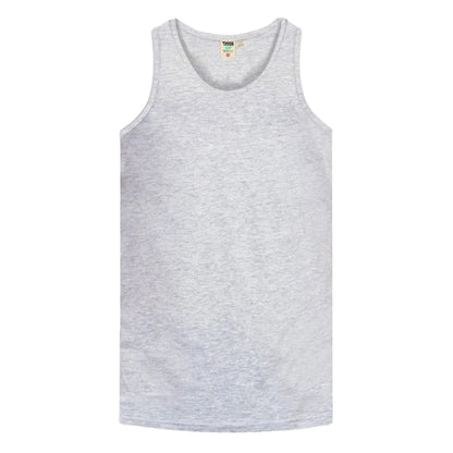 Charcoal Melange - Front - Duke Mens D555 Fabio Tank Top