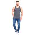 Blue - Front - D555 Mens Fabio-2 Muscle Vest