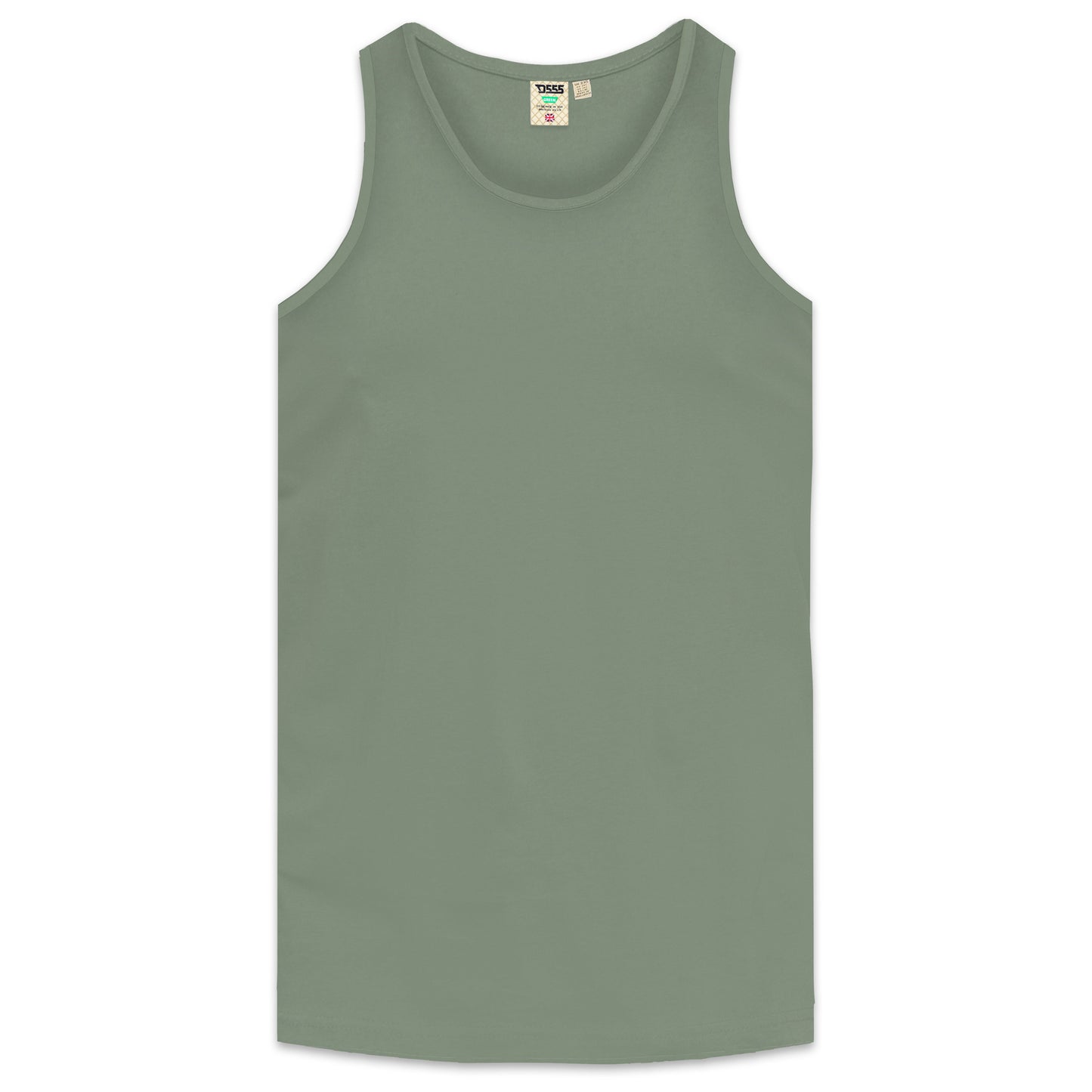 Khaki - Front - Duke Mens D555 Fabio Tank Top