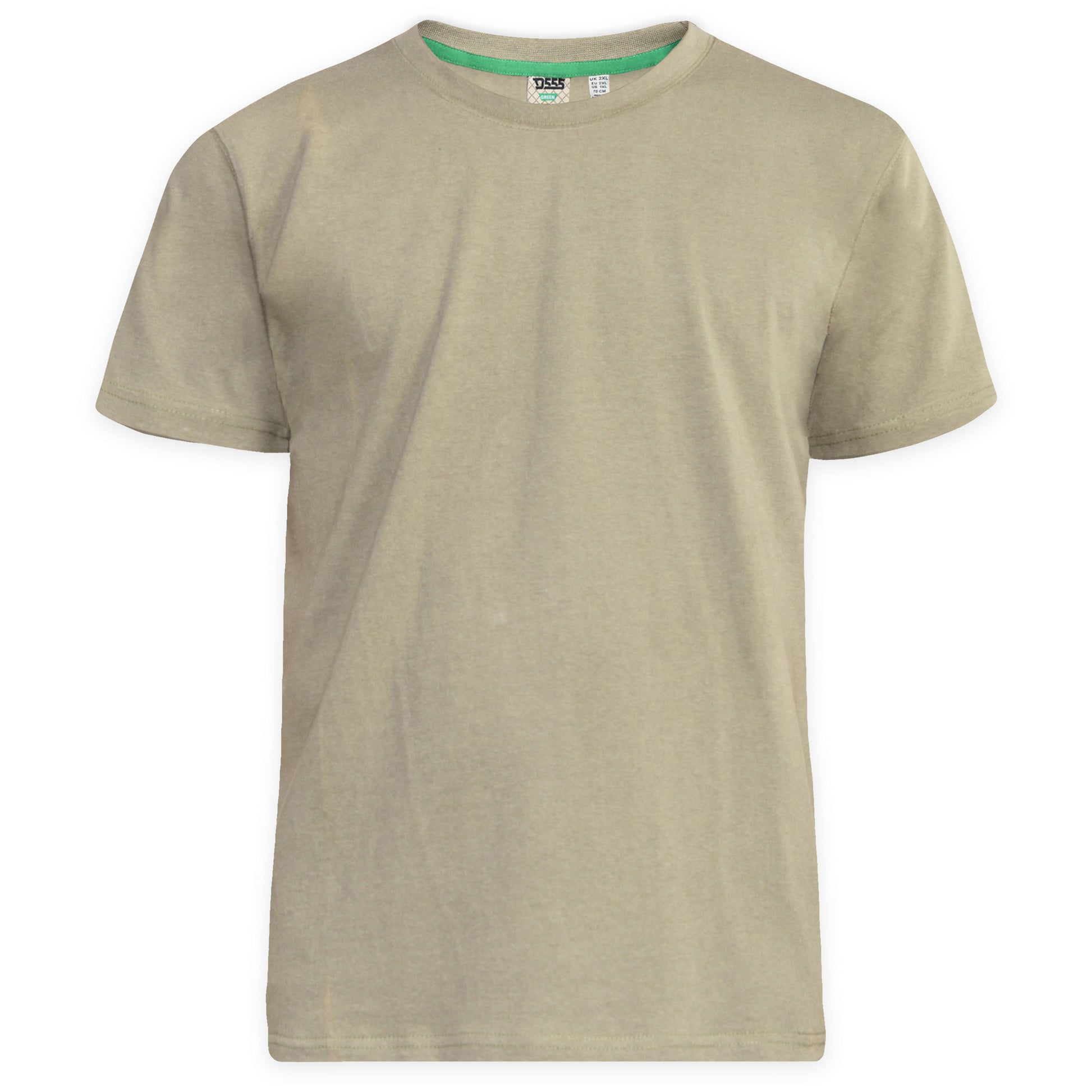 Khaki - Front - Duke Mens D555 Flyers 2 Kingsize T-Shirt