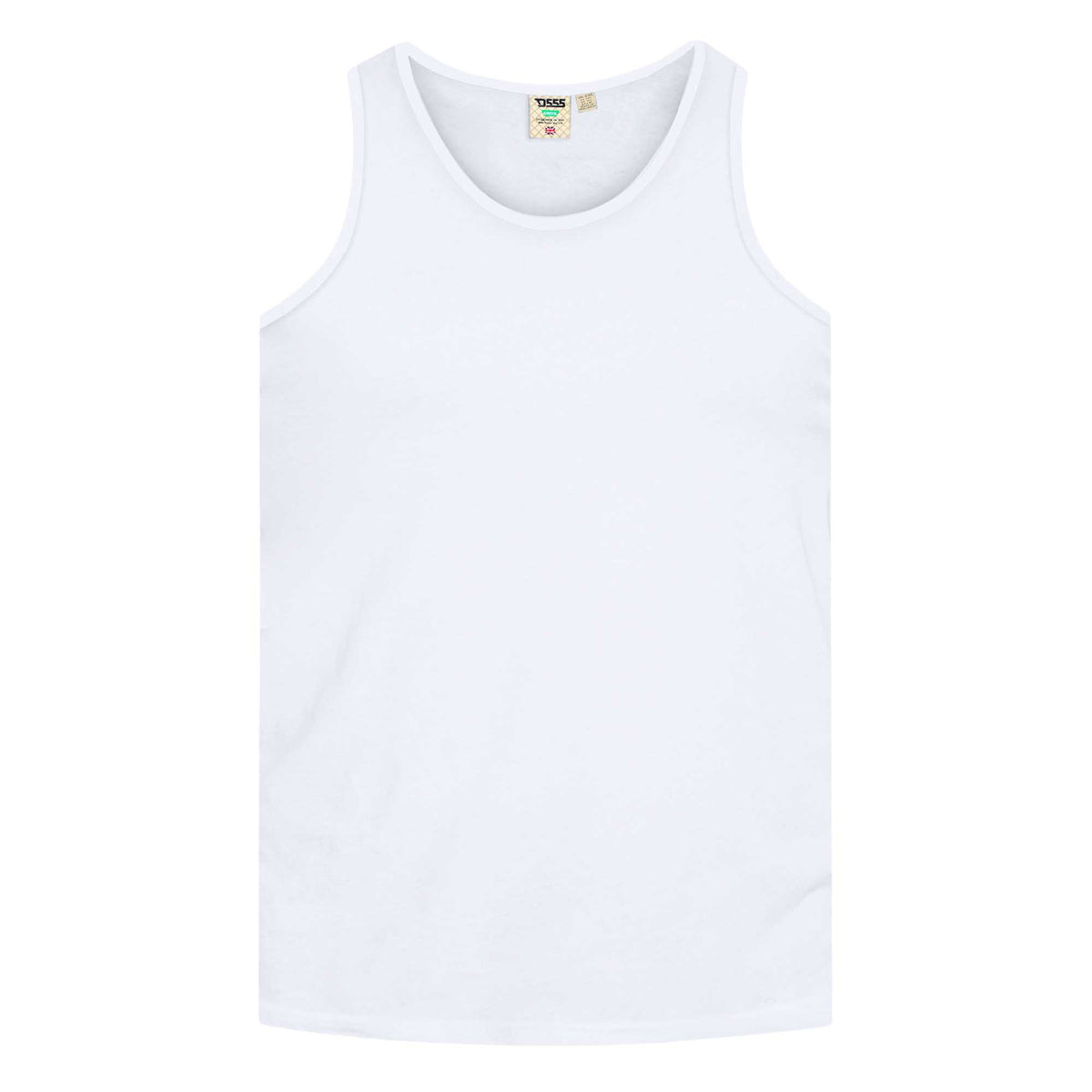 White - Front - Duke Mens D555 Fabio Kingsize Tank Top