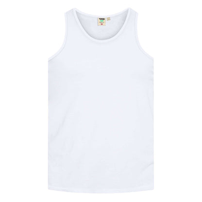 White - Front - Duke Mens D555 Fabio Kingsize Tank Top