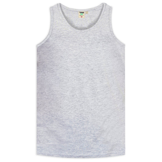 Grey Melange - Front - Duke Mens D555 Fabio Kingsize Tank Top