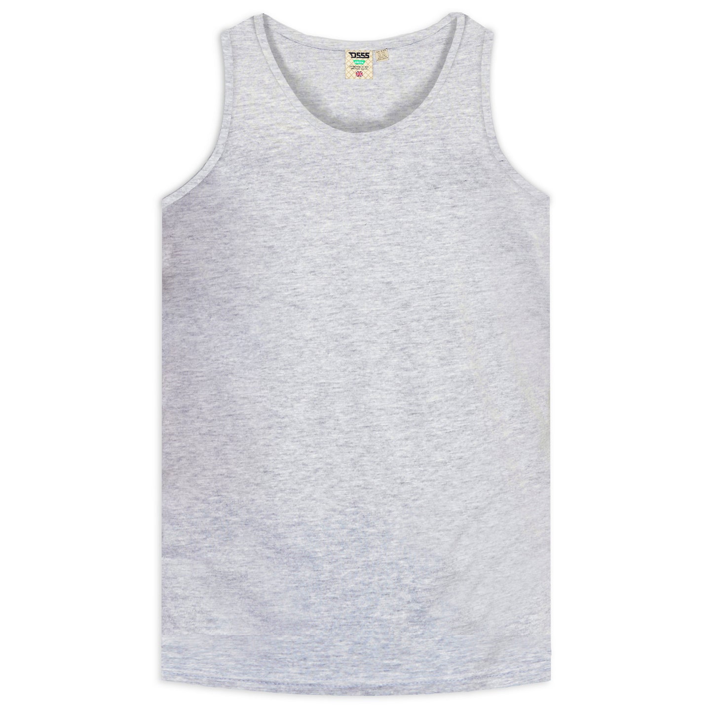Grey Melange - Front - Duke Mens D555 Fabio Kingsize Tank Top