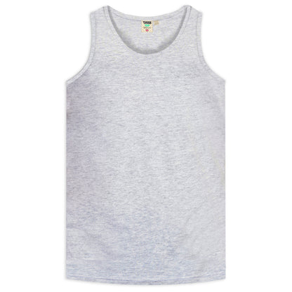 Grey Melange - Front - Duke Mens D555 Fabio Kingsize Tank Top
